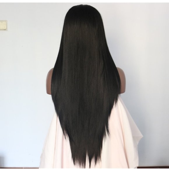1b Straight Synthetic Lace Front Wig 24\